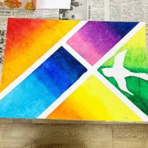 グラデーションアート 完成